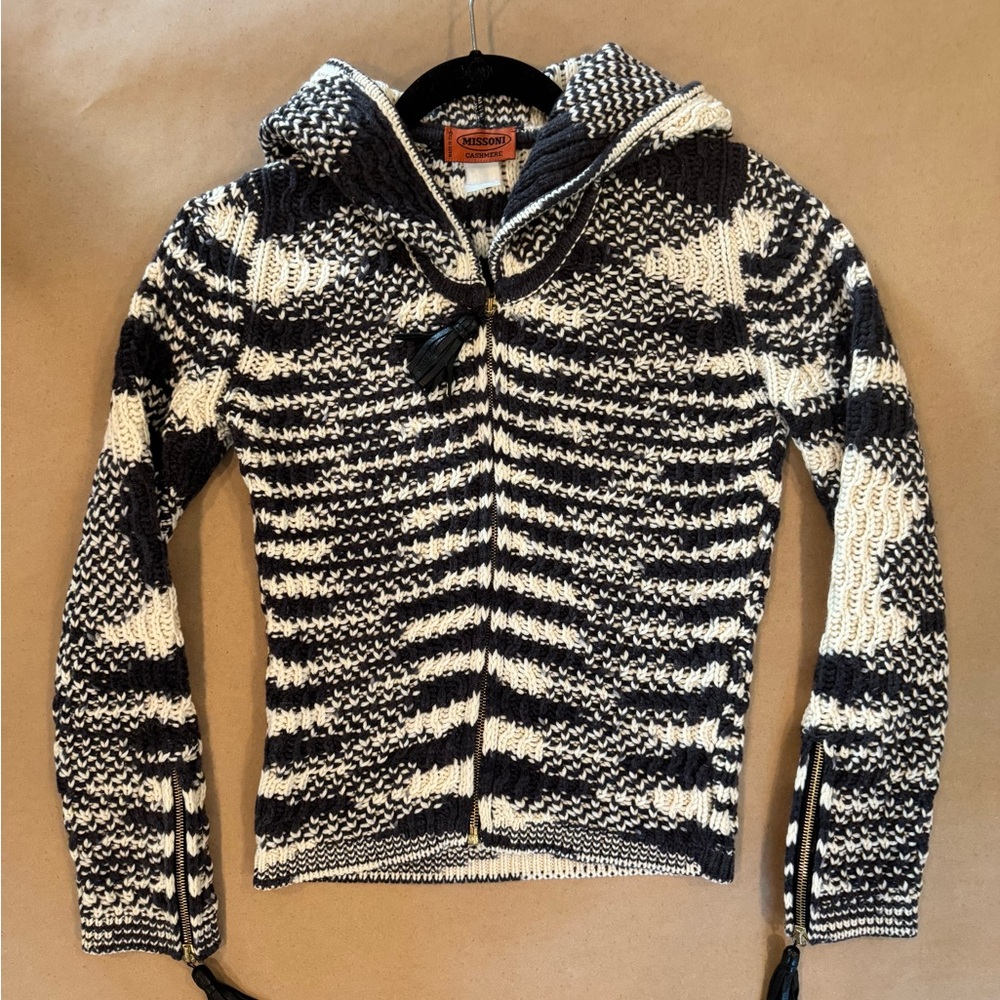 Missoni Black and Cream cotton and cashmere blend Knit